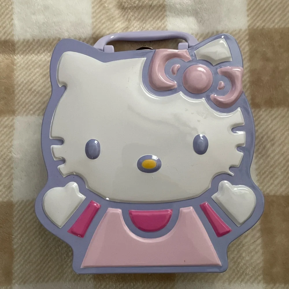 Vintage Hello Kitty Pink and Purple Lunch Box Case Y2K 2003